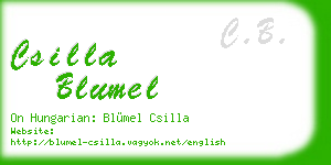 csilla blumel business card